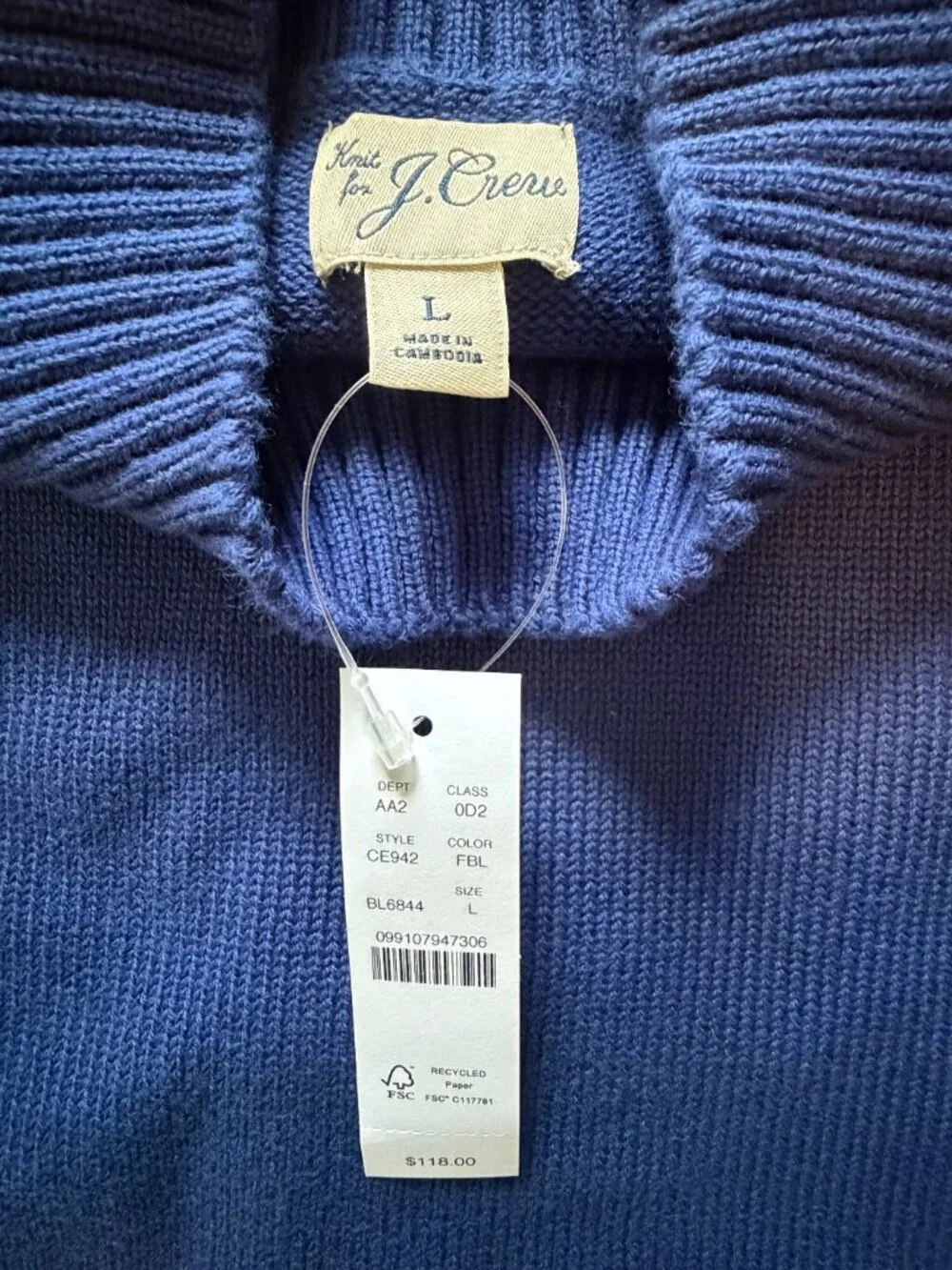 J. Crew Men's Cotton Mock Neck Sweater